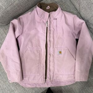 RARE women’s pink Sherpa lined Carhartt jacket